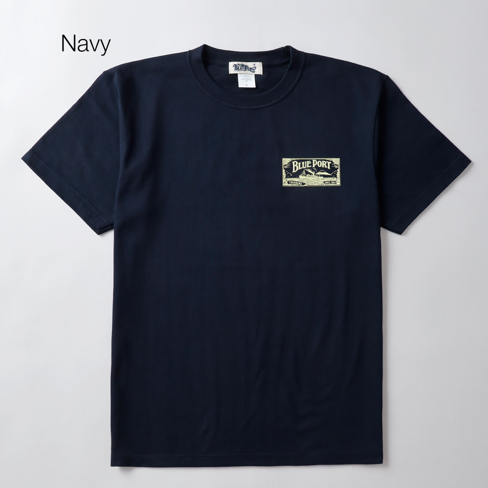 BLUE PORT Tシャツ メンズ 半袖 カットソー バックプリント 大きい
