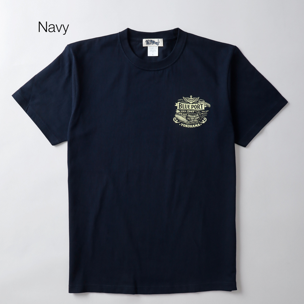 BLUE PORT Tシャツ メンズ 半袖 カットソー バックプリント 大きい