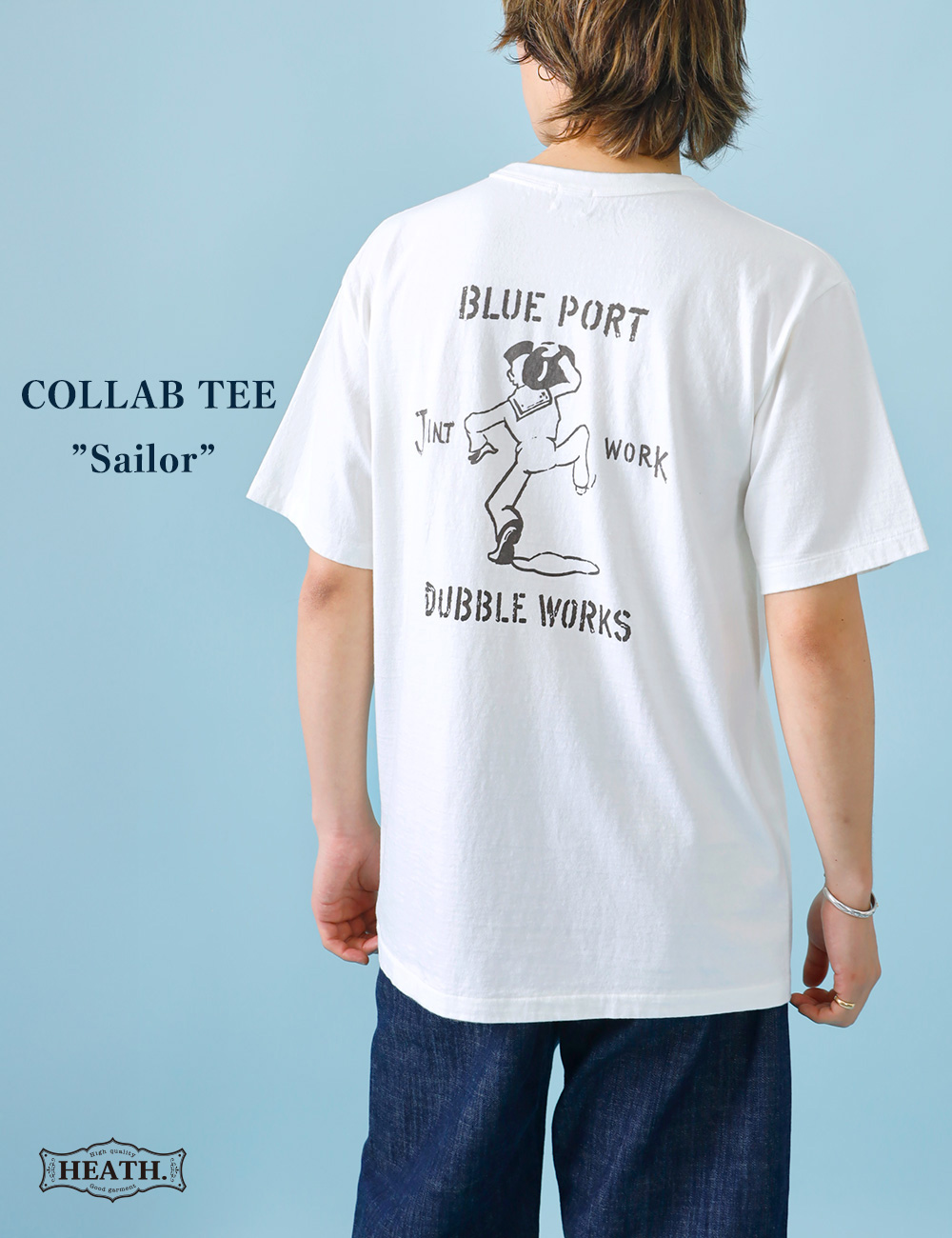 〈DOUBLE.B 新品未使用　半袖Tシャツ〉 DUBBLEWORKS（ダブルワークス） Tシャツ メンズ 半袖 天竺 丸胴