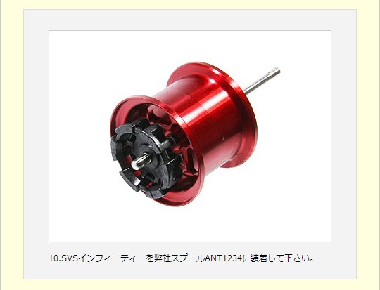12アンタレス用 軽量浅溝スプール Avail Microcast Spool ANT1234R（溝