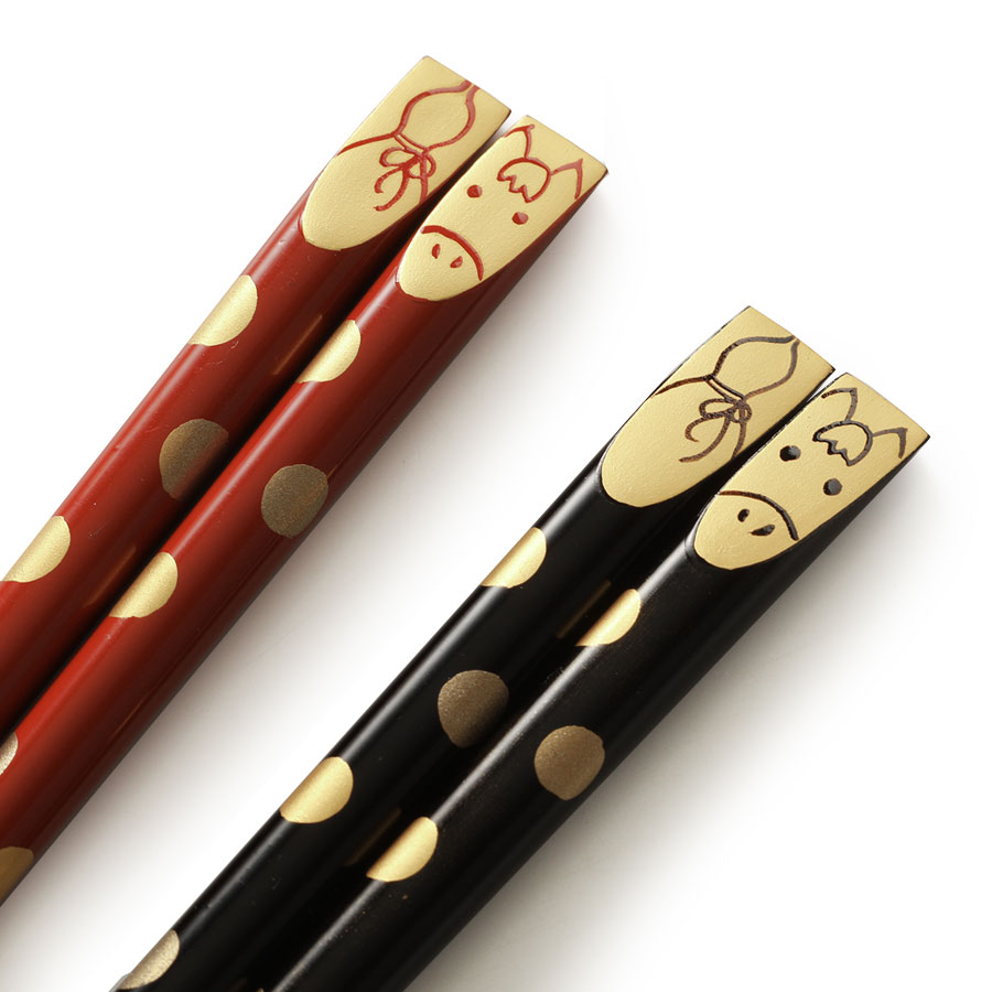 山田平安堂 宮内庁御用達 漆器 干支箸 午（うま） : 漆器 山田平安堂