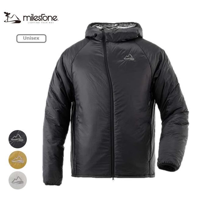 マイルストーン milestone ヒートウェイブチタニウムフーディ Heatwave Titanium Hoody ユニセックス インサレーション フーディ 防寒 軽量 MSRH-004 milestone（マイルストーン） ヒートウェイブチタニウムフーディ