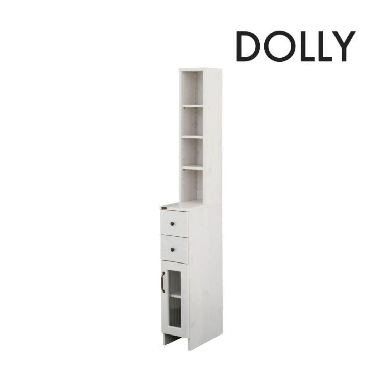 直送 収納 棚 DOLLY 隙間収納ラック DOK160 全3サイズ 高さ調節 家具 キッチン オープンラック 引き出し 収納棚 新生活の画像