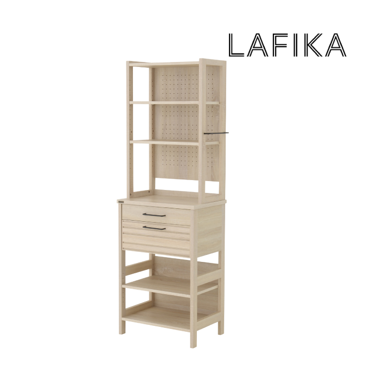 4FUL（フォーフル） 直送 食器棚 LAFIKA キッチンラック LF180-60HC 全