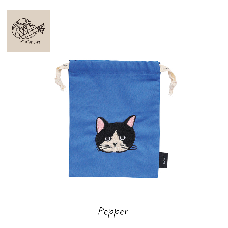 松尾ミユキ 巾着 / 刺繍ドローストリングバッグ S 全4種 / Matsuo