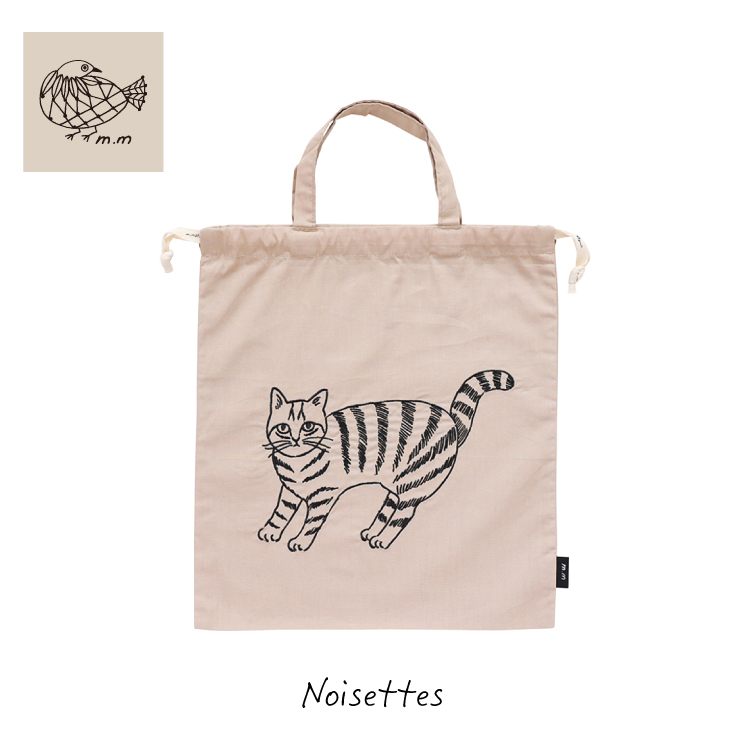松尾ミユキ トートバッグ 刺繍ドローストリングバッグ L 全4種 Matsuo