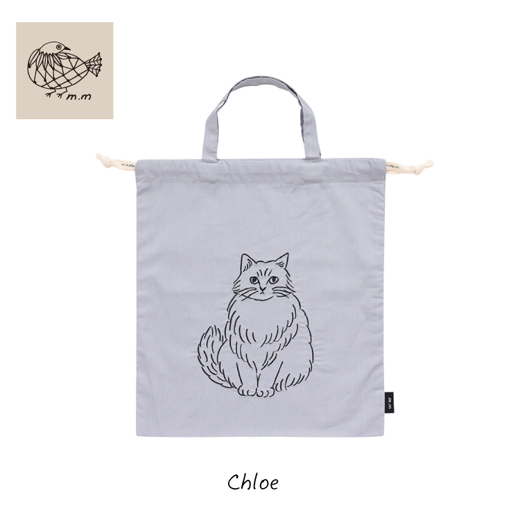 松尾ミユキ トートバッグ 刺繍ドローストリングバッグ L 全4種 Matsuo