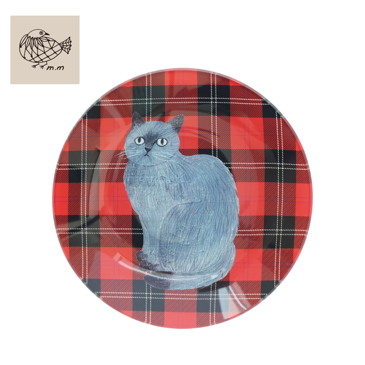 松尾ミユキ お皿 | ガラスプレート S 全4種 | Φ16cm Matsuo Miyuki 猫