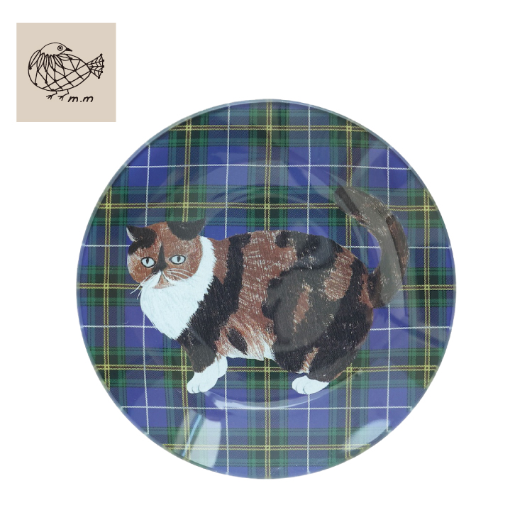 松尾ミユキ お皿 | ガラスプレート S 全4種 | Φ16cm Matsuo Miyuki 猫