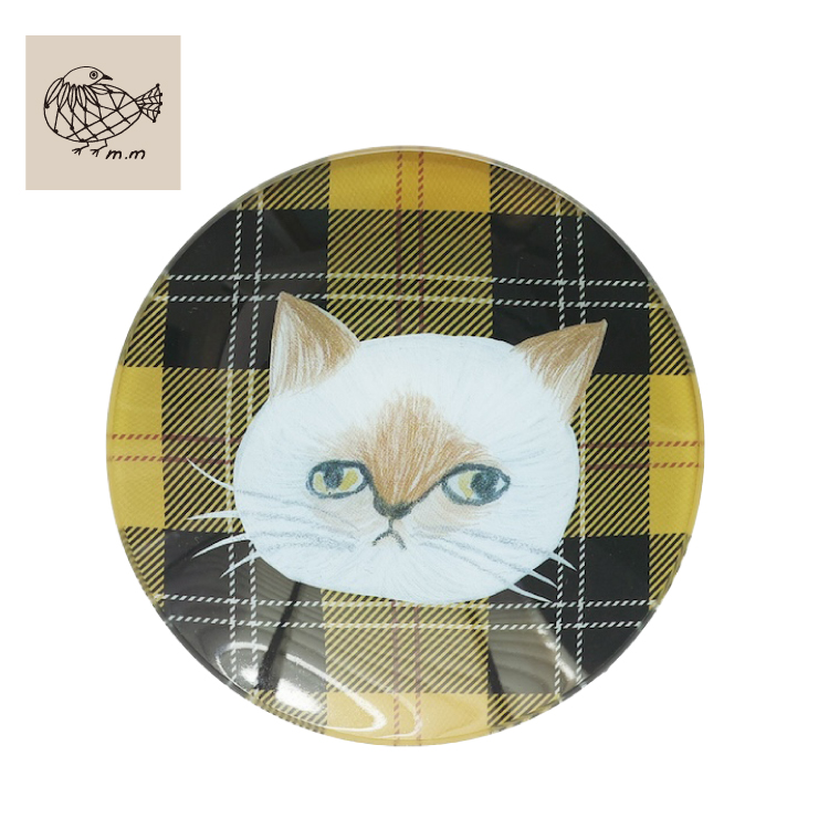 松尾ミユキ お皿 | ガラスプレート S 全4種 | Φ16cm Matsuo Miyuki 猫