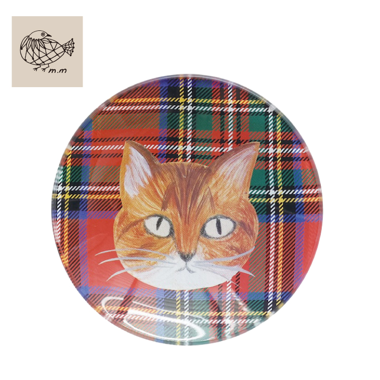 松尾ミユキ お皿 | ガラスプレート 12 全4種 | Φ12cm Matsuo Miyuki 猫