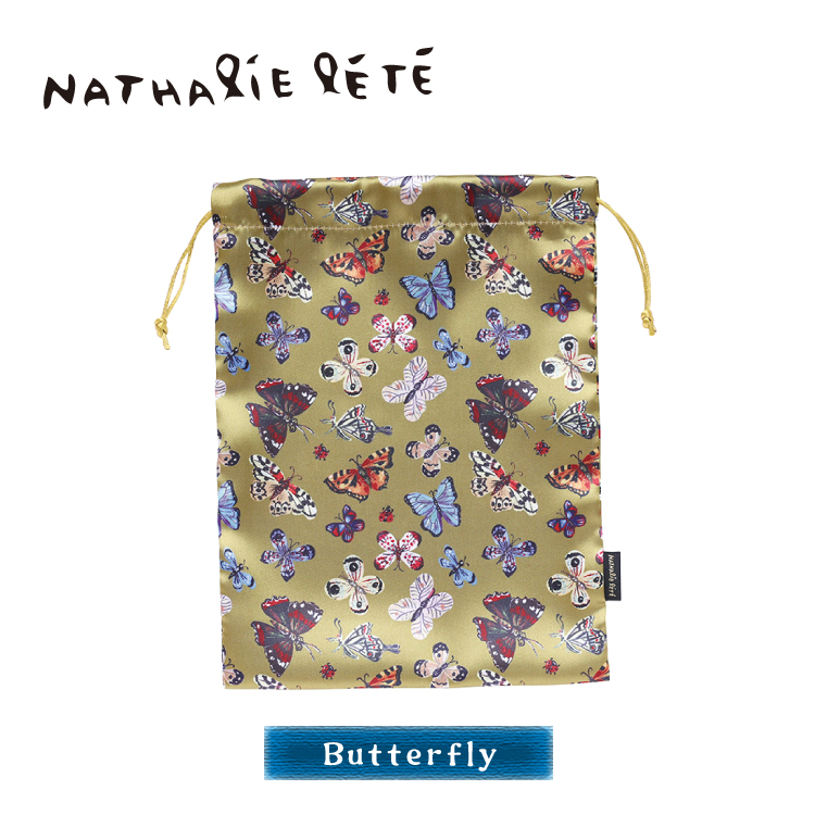 Nathalie Lete（ナタリーレテ） 巾着 サテンドローストリングポーチ 全 