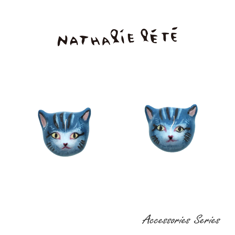 Nathalie Lete（ナタリーレテ） 爆買 ピアス 全7種 ポーチ付き 猫 黒