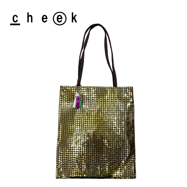 トートバッグ cheek disco shoulder 全5色 キラキラ スパンコール