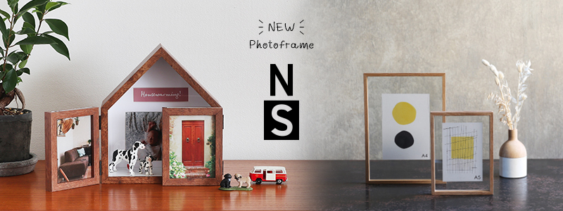 magnet フォトフレーム 木製 正方形 / CAN-07 ナチュラル / ガラス面