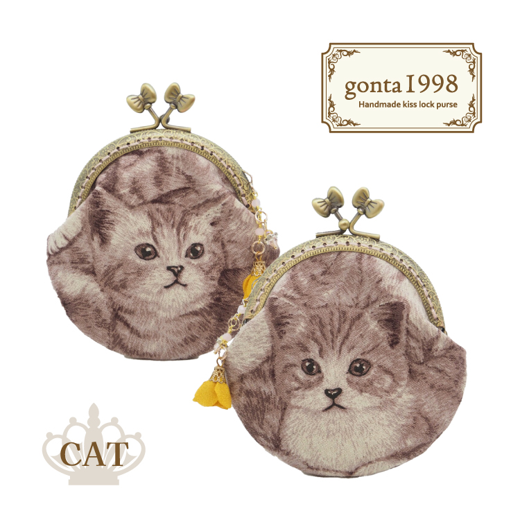 爆買 小銭入れ 猫 gonta1998 がま口ポーチ コインケース CAT 全8種