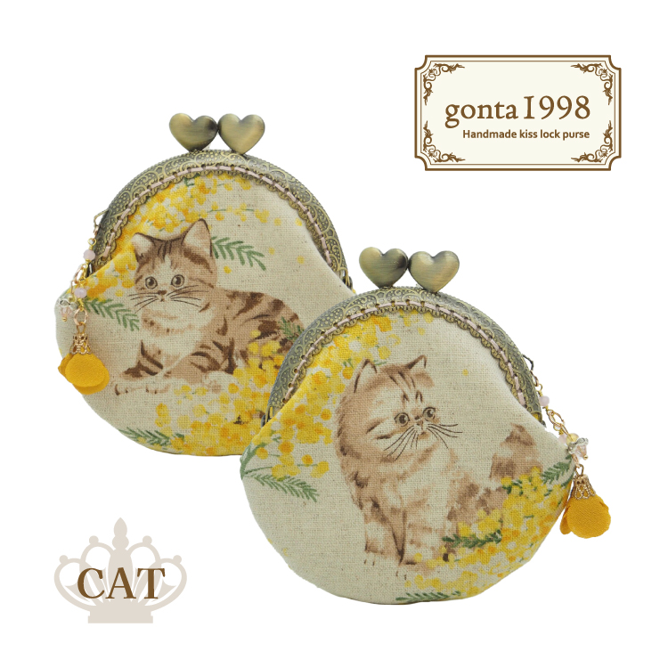 爆買 小銭入れ 猫 gonta1998 がま口ポーチ コインケース CAT 全8種 爆買 小銭入れ 猫 gonta1998 がま口ポーチ コインケース CAT 全8種