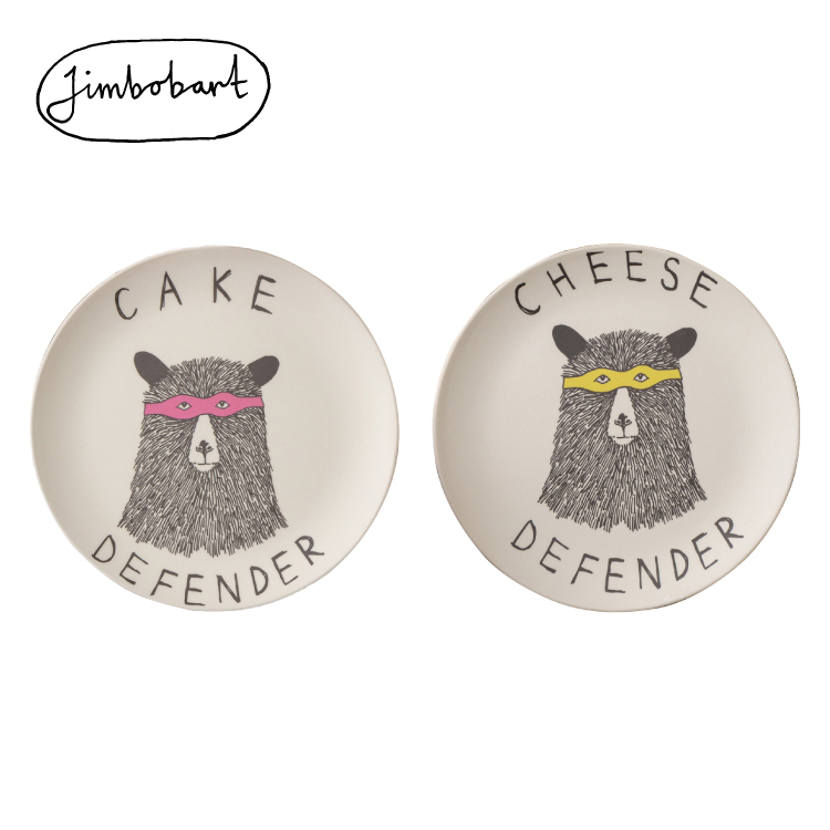 はぐちさん プレート 2枚セット 2枚セット プレート 軽い / ジムボバート 竹ファイバープレート 全4種