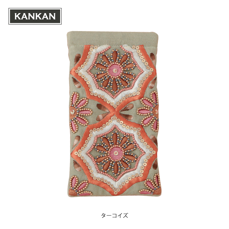 爆買 | 眼鏡ケース ビーズ 刺繍 / KANKAN メガネケース 全3色 M42-2495