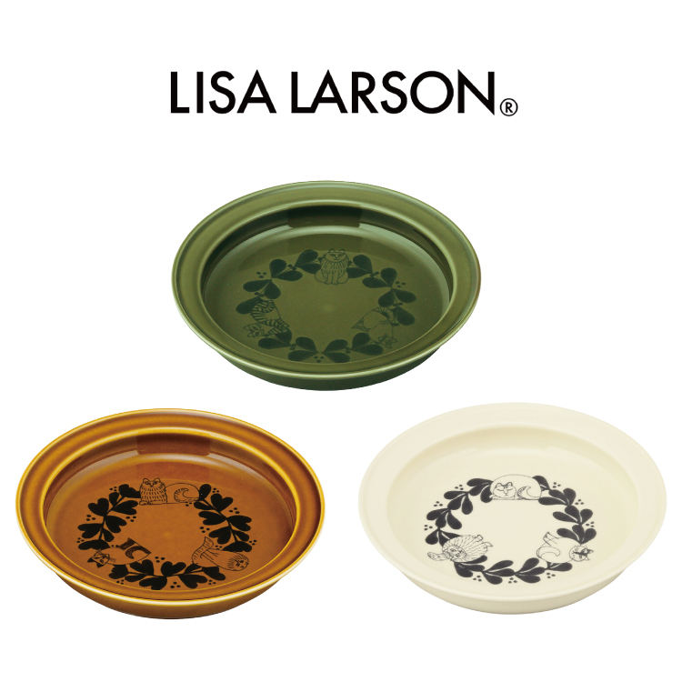 Lisa Larson（リサラーソン） カレー皿 すくいやすいカレー皿 L 猫柄