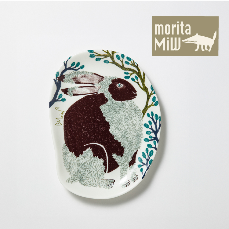 爆買 お皿 プレート moritaMiW 小皿 全3種 食器 森田MiW 楠橋紋織 動物