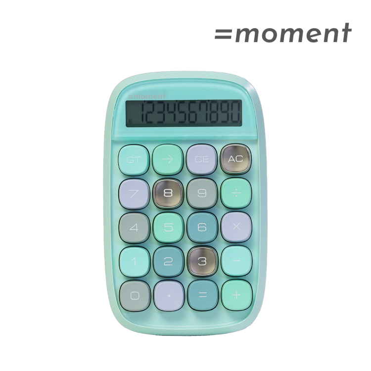 magnet 電卓 レトロ =MOMENT 全3色 くすみカラー ぽこぽこ 押しやすい