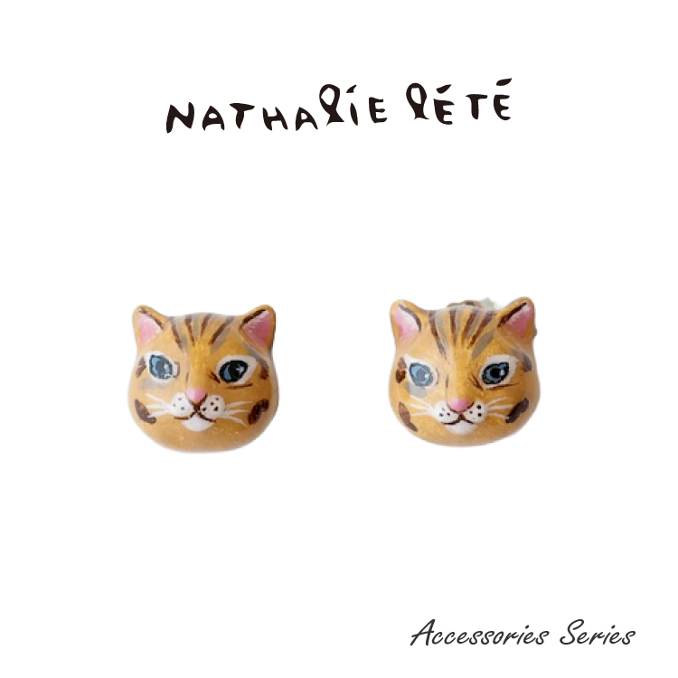Nathalie Lete（ナタリーレテ） 爆買 ピアス 全4種 ポーチ付き 猫 黒