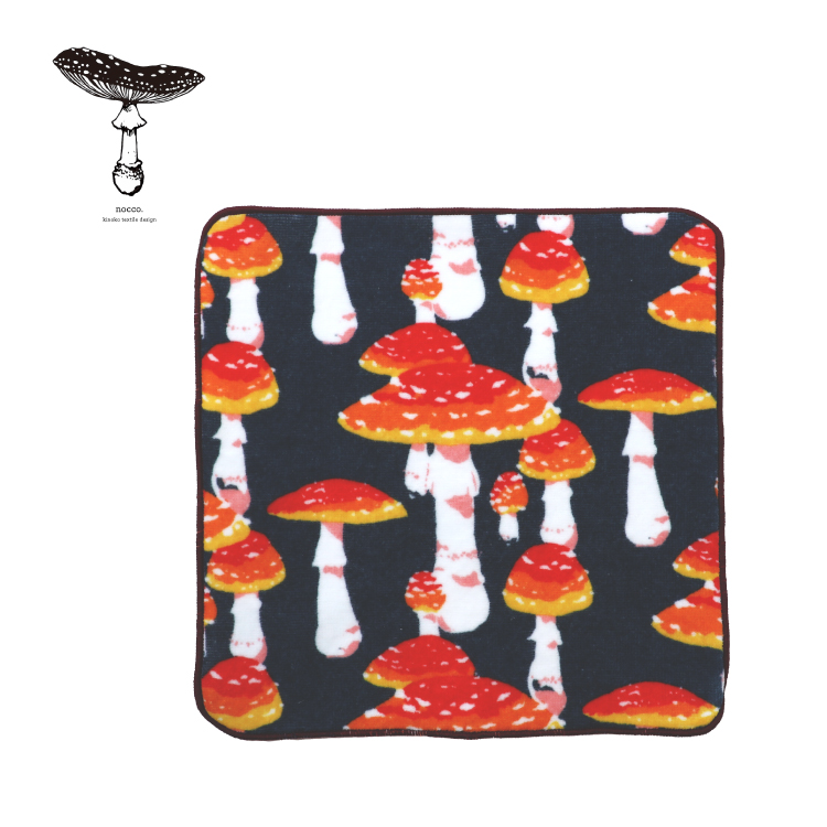 タオル ハンカチ キノコ / nocco. きのこタオルハンカチ 全6種 22×22cm