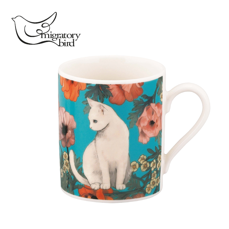 山加商店 寄付 猫 マグカップ migratory bird マグ 全2種 ハチワレ 白