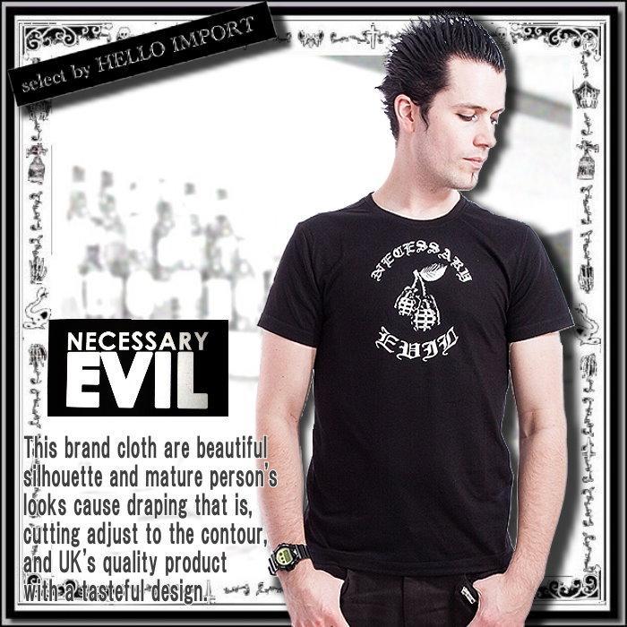 メンズ Tシャツ 半袖 ゴシック ファッション 服 黒 ブランドロゴ