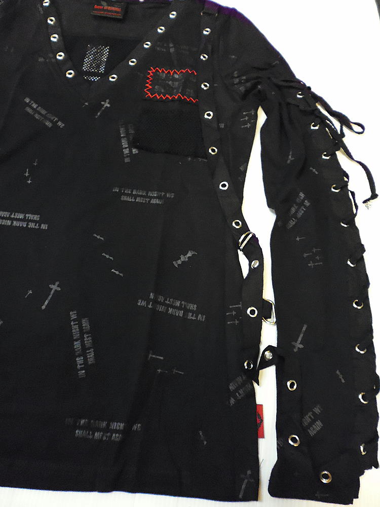 peace now ロンt カットソー レオパード ゴシック v系 ギター姉御ロングTシャツ Peak'd Yellow PYLT-243 ピークド