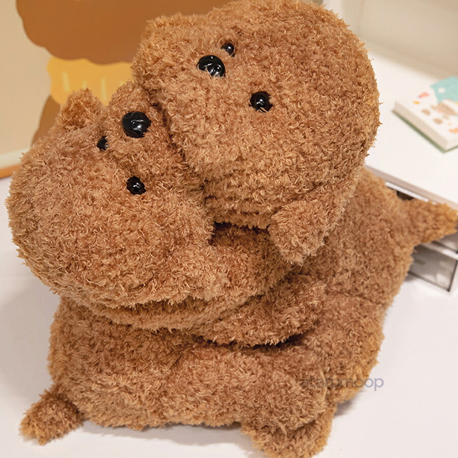 トイプードルぬいぐるみ 犬ブラウン、ホワイト、カーキ、コーヒーの4