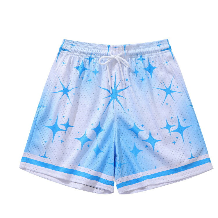 バスパン メンズ ジュニア バスケ ハーフパンツ タイダイ風 ショート