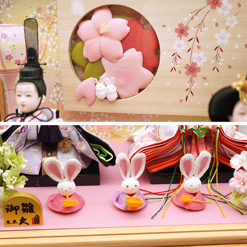 久月 久月作 おひなさま 親王飾り ケース入り ナチュラル系 雛人形