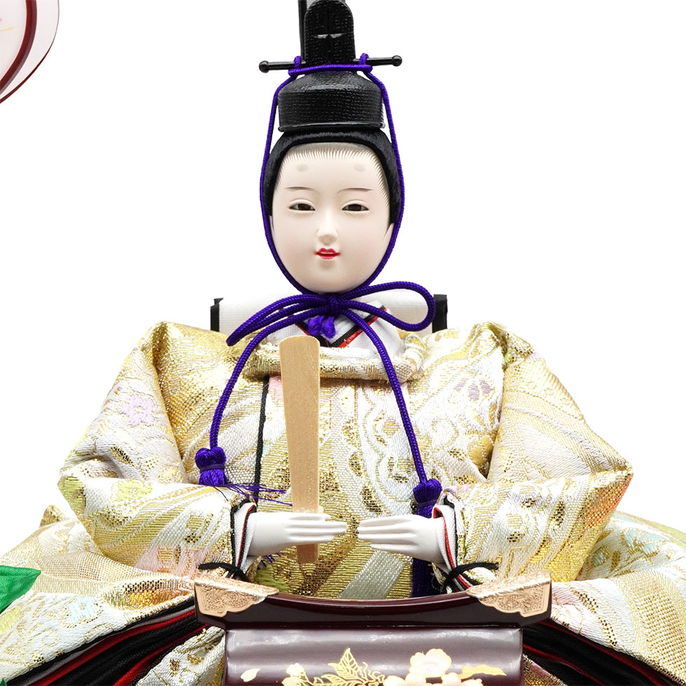 久月 久月作 おひなさま 親王飾り 六角アクリルケース入り ワイン