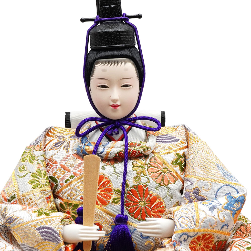 久月 久月作 おひなさま 親王飾り 六角アクリルケース入り 木目 x