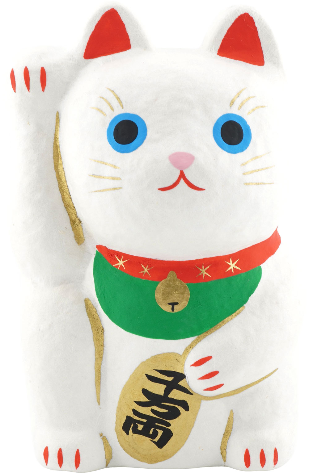 張り子 招き猫（大）　和雑貨/招き猫/ちりめん/民芸品/紙人形/一千乃 |  | 01