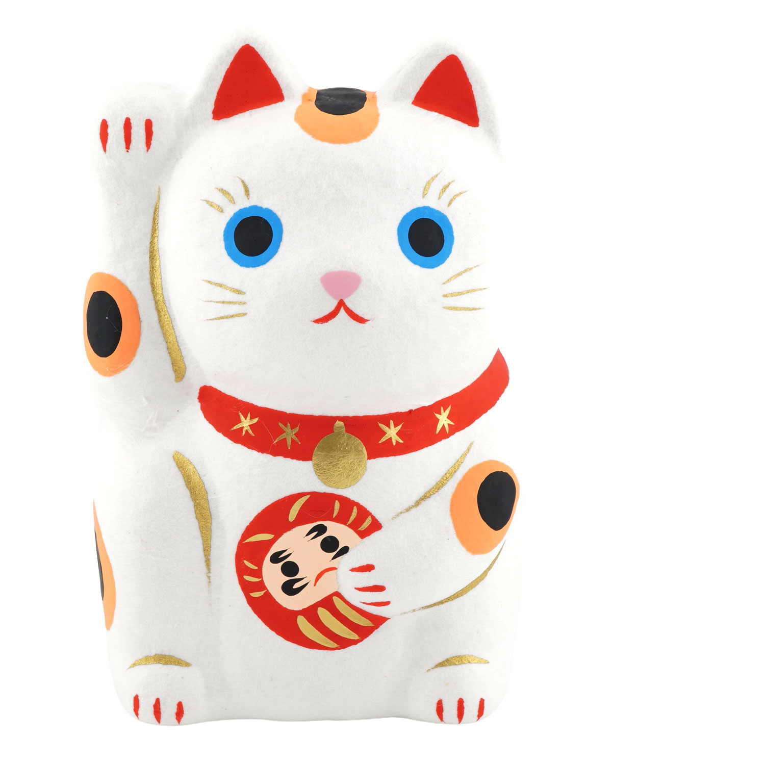 張り子 招き猫（小）　和雑貨/招き猫/ちりめん/民芸品/紙人形/一千乃 |  | 02