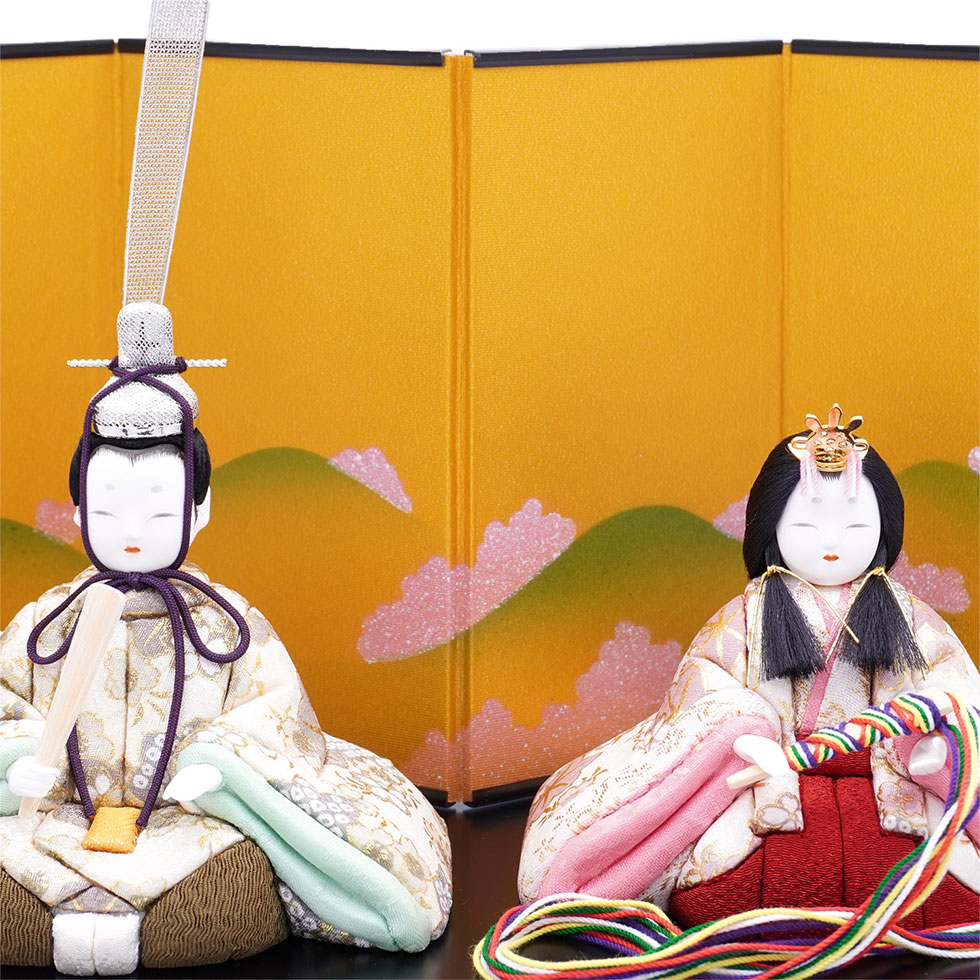 一秀作 江戸木目込 桃山雛 親王飾り 雛人形/ひな人形/雛祭り