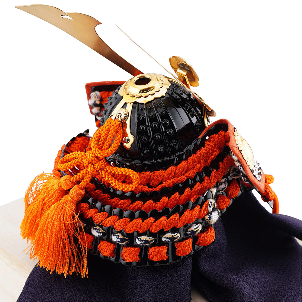 【美品】東京文化刺繍 兜 4号 額装品 龍 端午の節句 縁起物 箱付き 久月 東京 信長公の兜 ミニサイズ 桐箱付き 日本製 お土産 R-5893 和