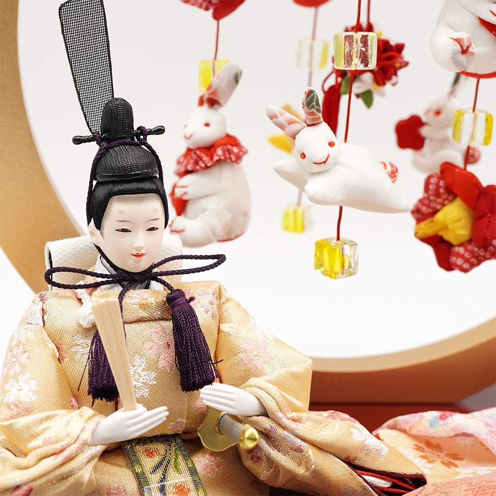 久月 【送料無料】久月作 束帯小芥子親王平飾り＆つるし雛セット