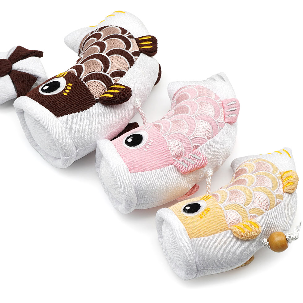 久月 室内用 鯉のぼり スイーツ 3匹 ちりめん つるし飾り 木製