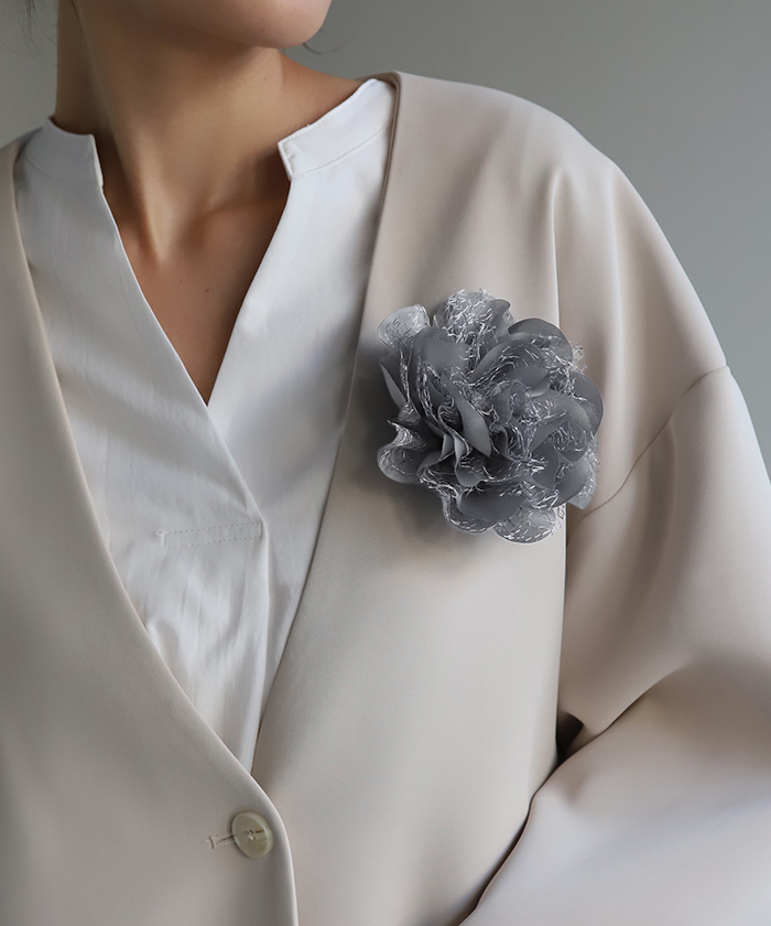 コサージュ フラワー レース フォーマル アクセサリー ブローチ ピン クリップ アクセ レディース 上品 | HUG.U | 02