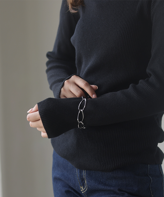 ブレスレット シルバー ゴールド 錆びにくい サージカルステンレス 金属アレルギー マンテルバー チェーン | HUG.U | 02