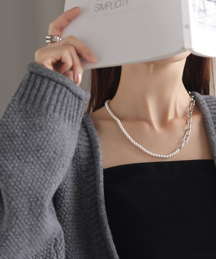 HUG.U（ハグユー） ネックレス アクセサリー パール シルバー ゴールド
