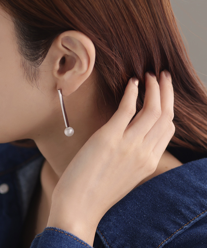 ピアス サージカルステンレス アクセサリー パール シルバー ゴールド 錆びにくい 金属アレルギー 金アレ | HUG.U | 02
