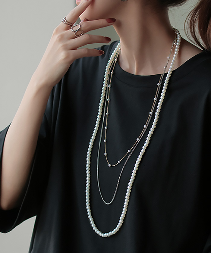 HUG.U（ハグユー） ネックレス ロング パール レディース アクセサリー