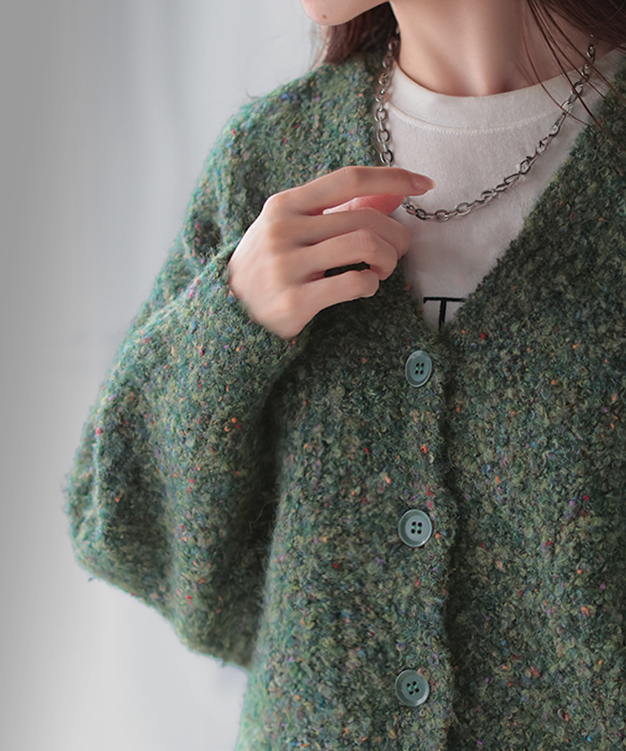 HUG.U（ハグユー） カーディガン ニット メランジ レディース トップス