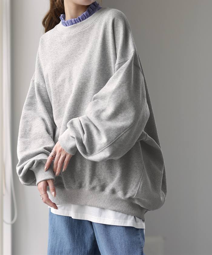 HUG.U トレーナー レディース トップス スウェット 薄手
