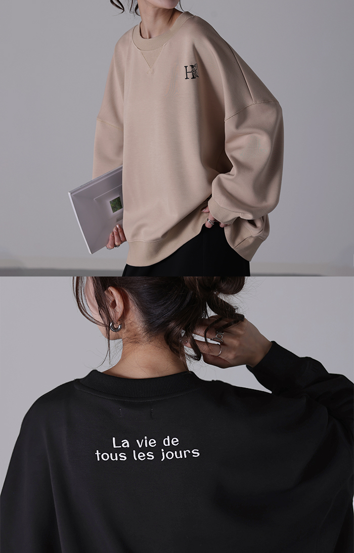 カジュアルすぎない。「 刺繍 スウェット 」 レディース トレーナー トップス 体型カバー チュニック 大きいサイズ 無地 ドルマンスリーブ スエット プルオーバー ビッグ ロング ドロップショルダー ビッグシルエット ゆる ぽわん袖 長袖 春 冬 HUG.U カジュアルすぎない。「 刺繍 スウェット 」 レディース トレーナー トップス 体型カバー チュニック 大きいサイズ 無地 ドルマンスリーブ スエット プルオーバー ビッグ ロング ドロップショルダー ビッグシルエット ゆる ぽわん袖 長袖 春 冬 HUG.U